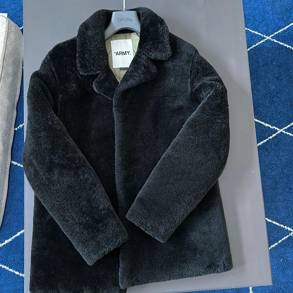 Yves Salomon Army shearling pea coat